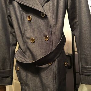 Denim double breasted peacoat from Cache.